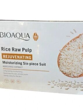 NEW in box Bioaqua Rice Raw Pulp Rejuvenating Skin Care Set